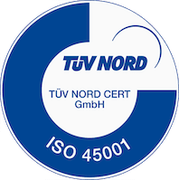 A Sistema Nova Ambiental Ltda Epp., possui seu sistema de gestão de saúde e segurança certificado conforme requisitos da norma ISO 45001, pelo organismo TÜV NORD Cert.