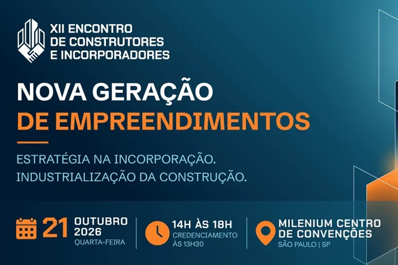 Participe do XII Encontro de Construtores e Incorporadores, um debate executivo sobre a industrialização na construção imobiliária.